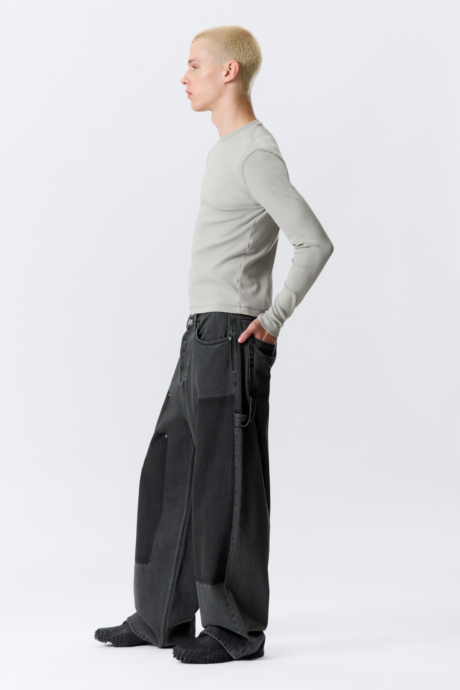 Astro Loose Baggy Leg Carpenter Jeans - Eulogy Black - Schwarz - 8