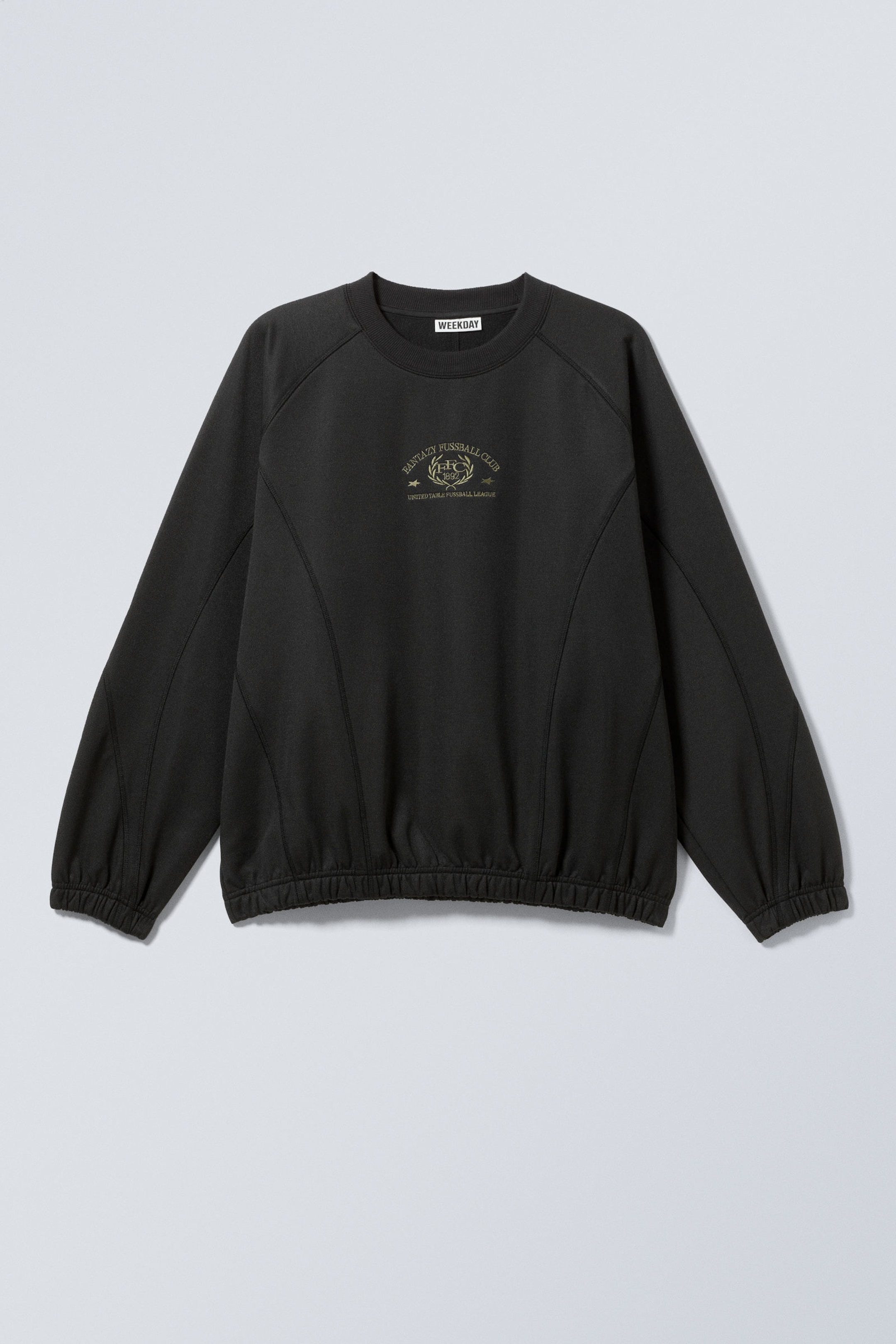 Schwarz - Warm-Up-Sweatshirt mit lockerer Passform - 1