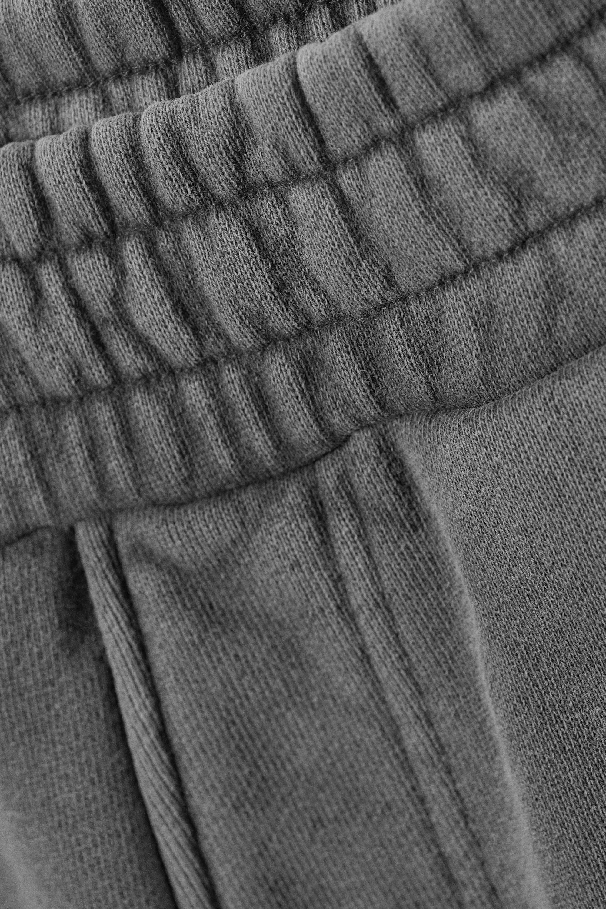 Washed Dark Grey - Loose Heavyweight Cotton Terry Sweatpants - 5