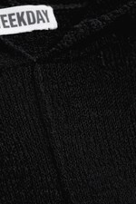 Zwart - Knitted Hoodie - 6