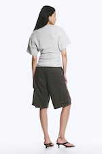 Grau meliert - DRAPIERTES, ENG ANLIEGENDES T-SHIRT - 2