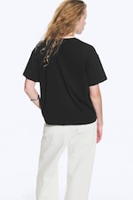 Black - Relaxed Boxy Cotton T-shirt - 2