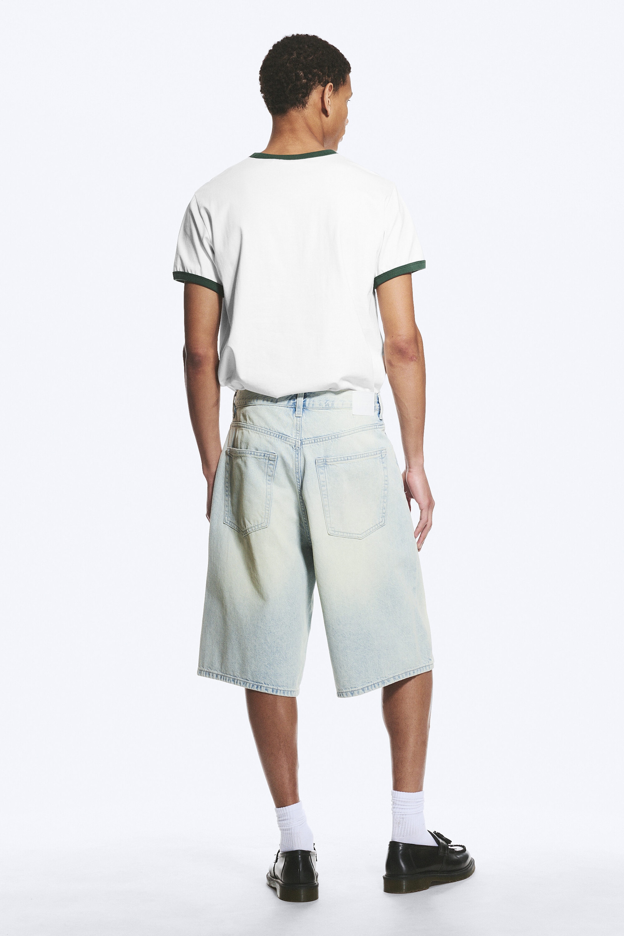 Citizen Blue - Light Blue - Astro Mid Rise Loose Baggy Denim Shorts - 3