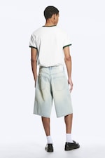 Citizen Blue - Light Blue - Astro Mid Rise Loose Baggy Denim Shorts - 3