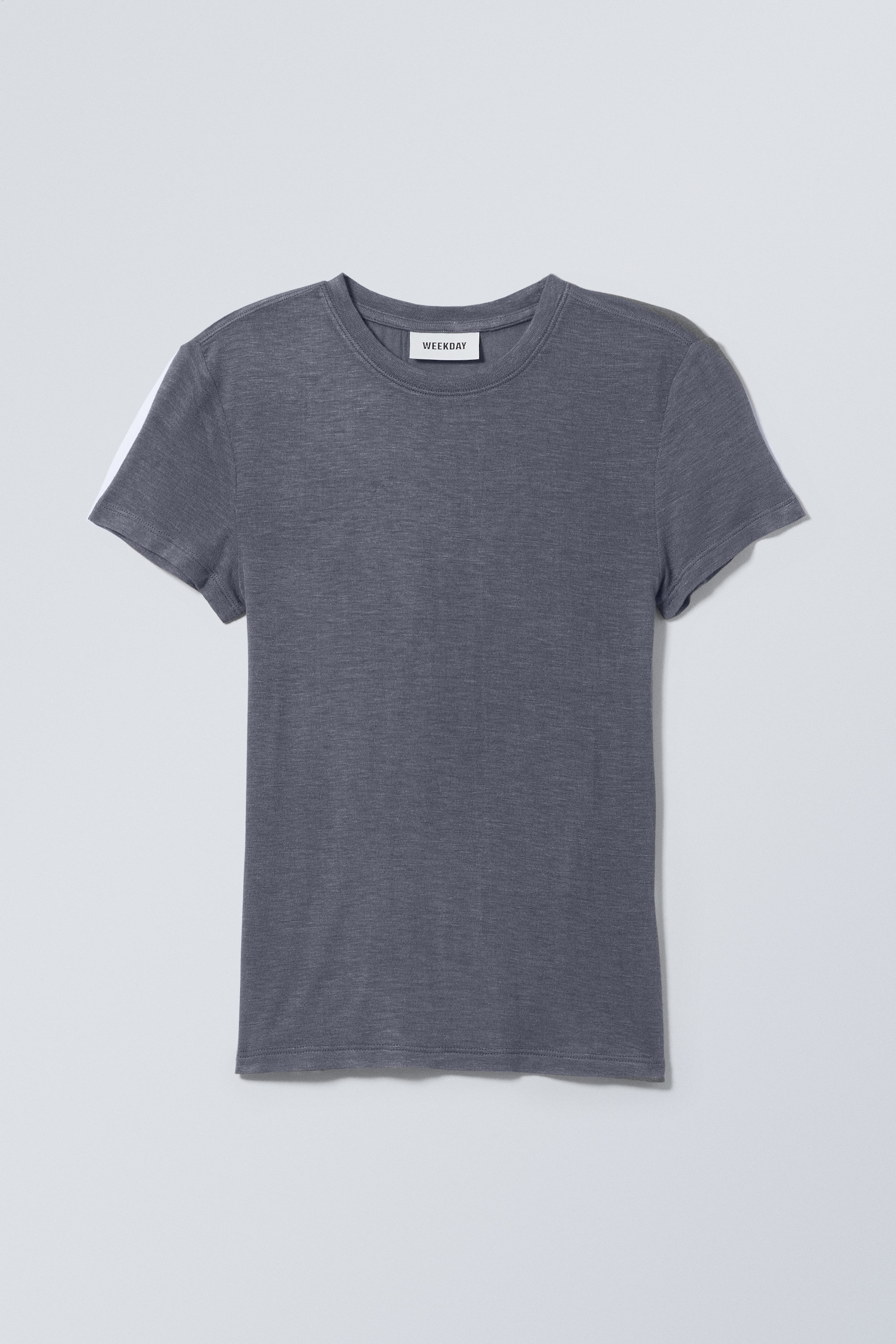 Dusty Blue - Soft Sheer Fitted T-shirt - 0