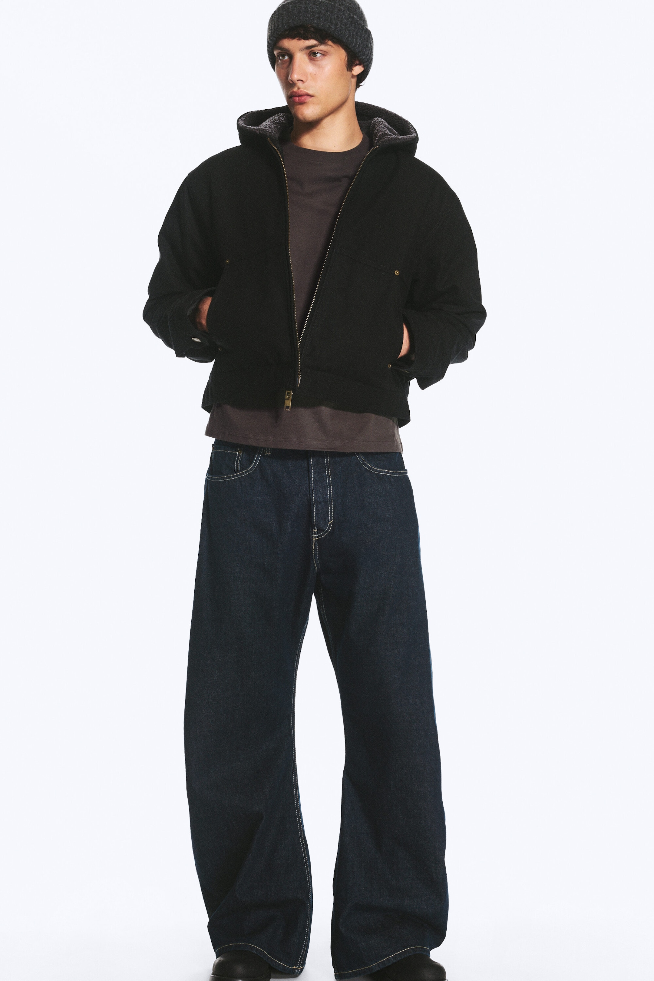 Schwarz - Utility-Jacke für den Herbst - 2