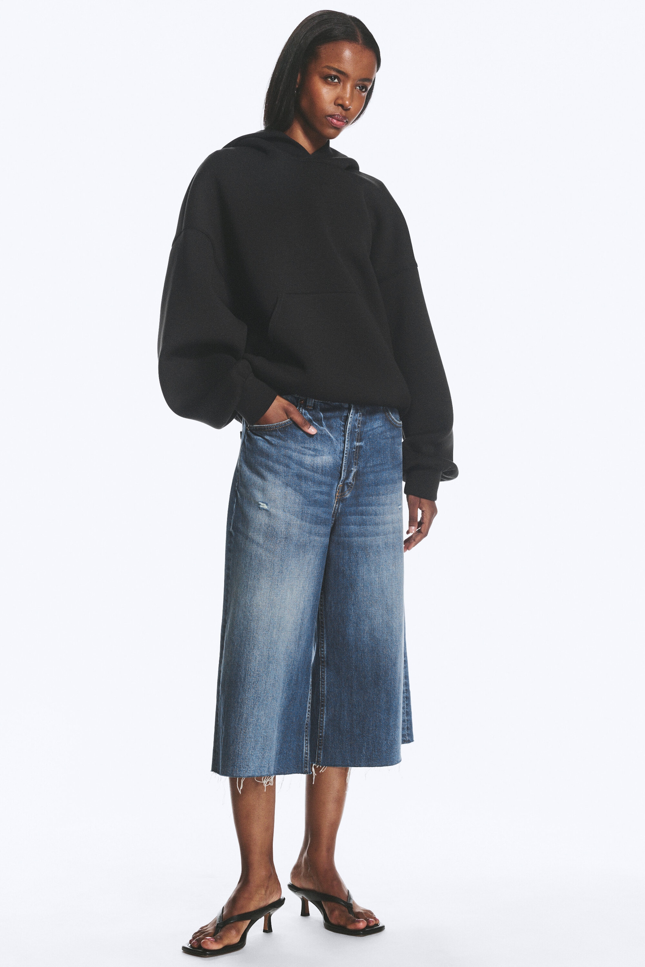 Zwart - Oversized hoodie van scubastof - 2