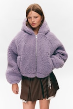 Lilac - Knitted Hoodie - 1