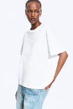White - Relaxed Boxy Cotton T-shirt - 2