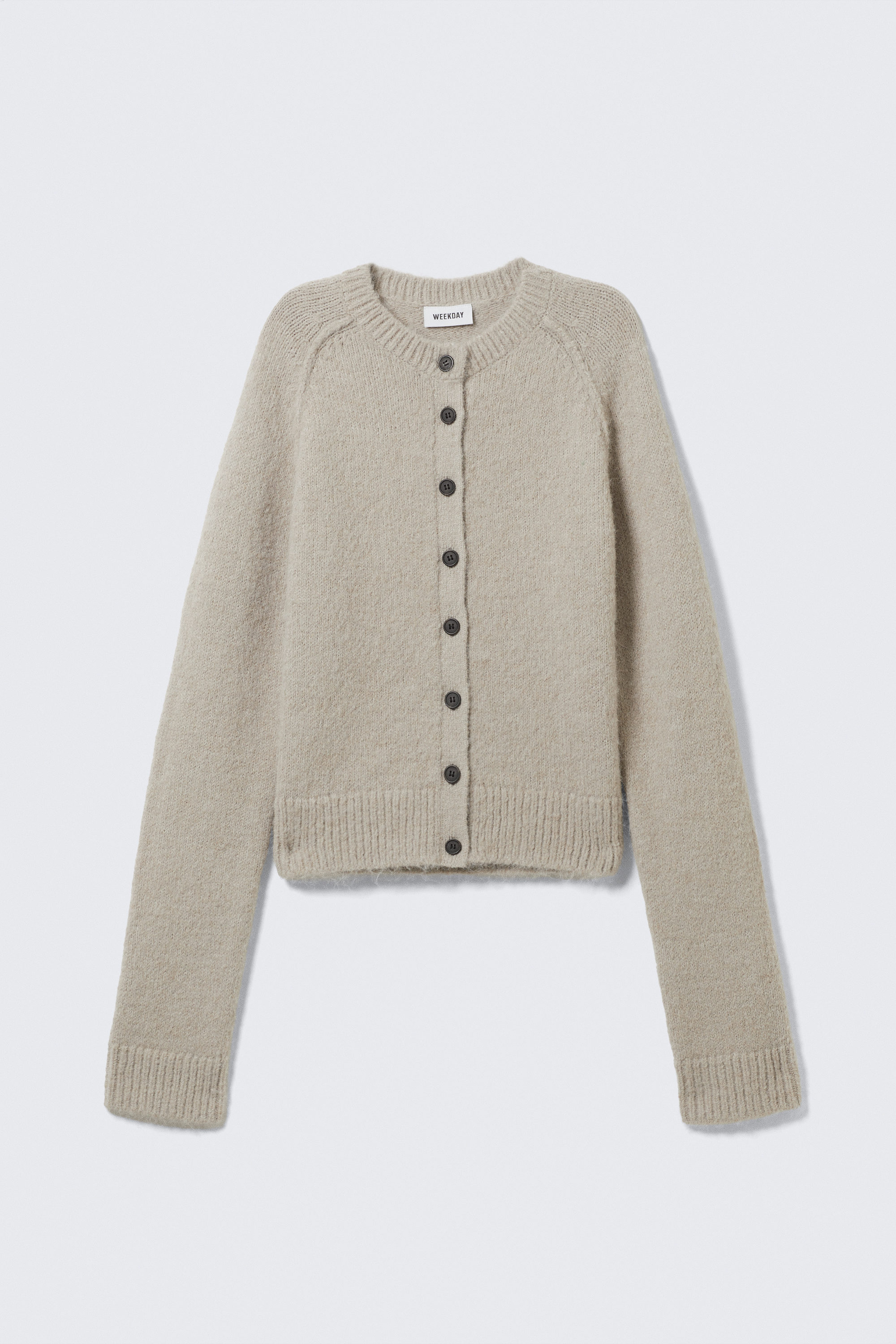 Helles Graubraun - Weicher Slim-Fit-Cardigan aus Wollmischung - 4