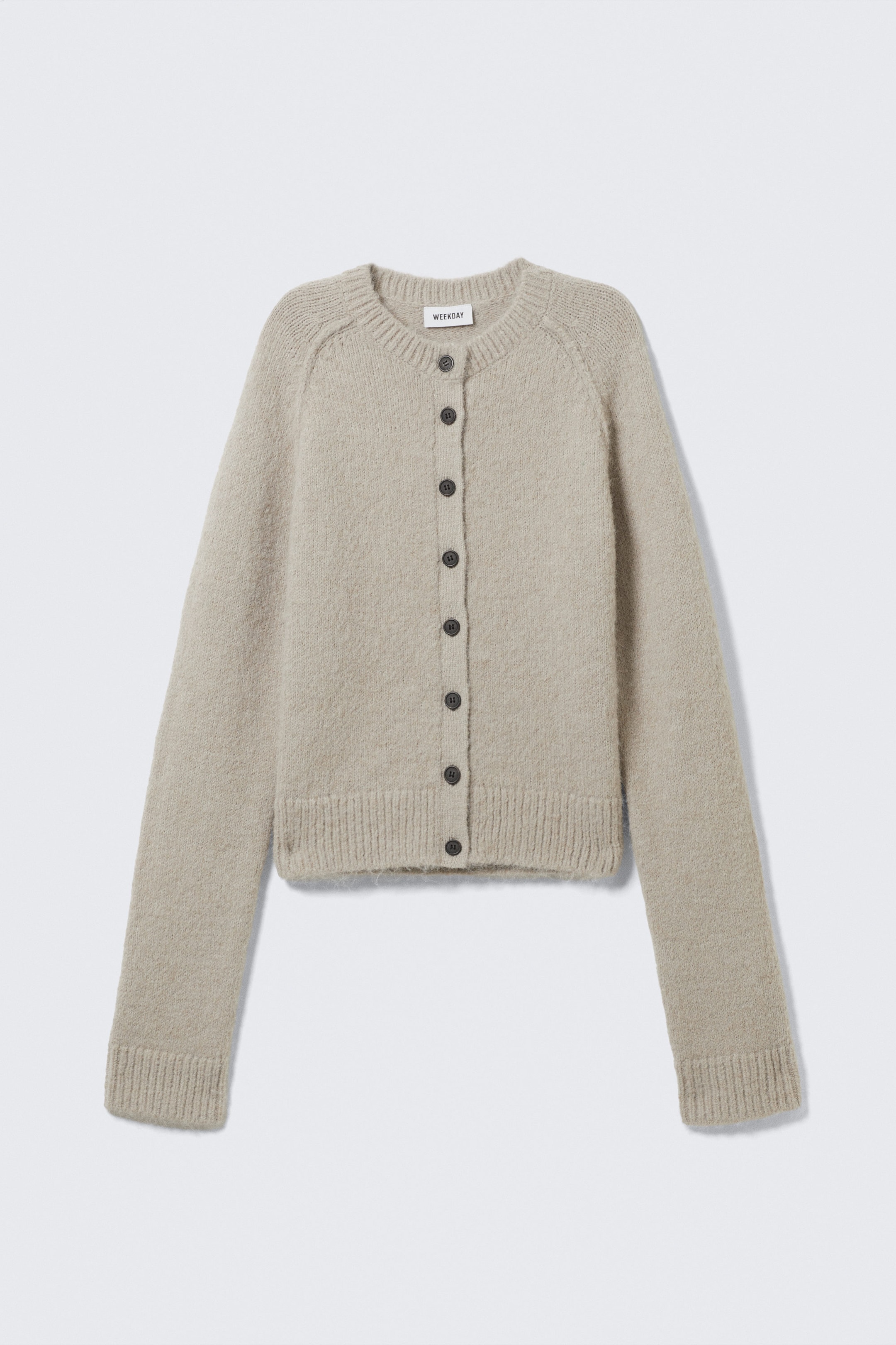 Helles Graubraun - Weicher Slim-Fit-Cardigan aus Wollmischung - 1