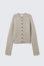 Helles Graubraun - Weicher Slim-Fit-Cardigan aus Wollmischung - 0