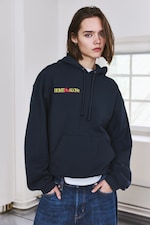 Dark Blue - Home Alone Loose-Fit Hoodie - 1