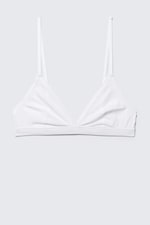 White - Soft Cotton Triangle Bra - 3