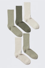 Khaki-Mischung - 5er-Pack Rippensocken - 0