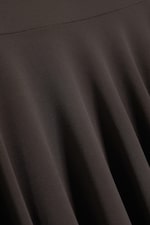Mörkbrun - Mid waist asymmetrisk kjol i jersey - 5