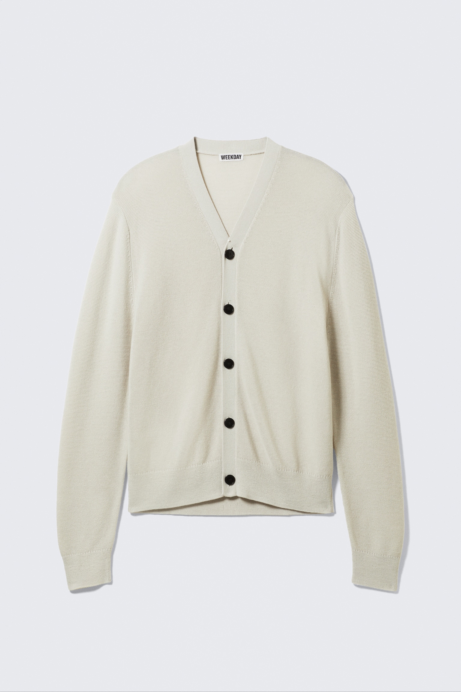 Regular Fit Button-Up Cardigan - Light Beige