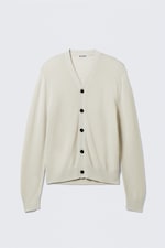 Light Beige - Regular Fit Button-Up Cardigan - 0