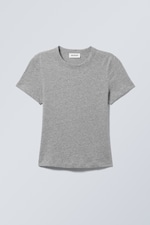 Grijs gemêleerd - Slim fit T-shirt - 0