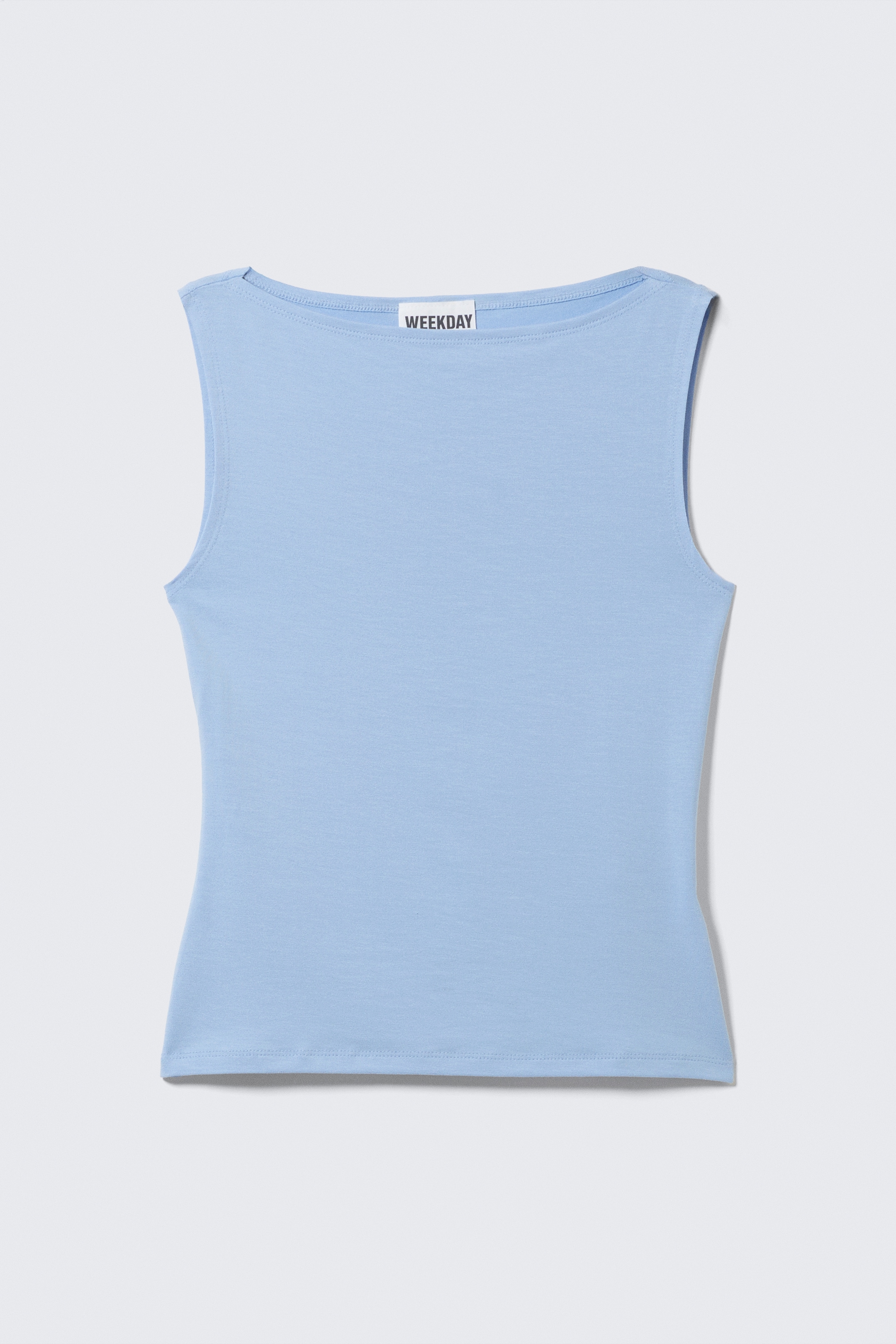 Grösseres Bild ansehen: Annie Weiches ärmelloses Top mit U-Boot-Ausschnitt - Hellblau - DAMEN | H&M CH 4