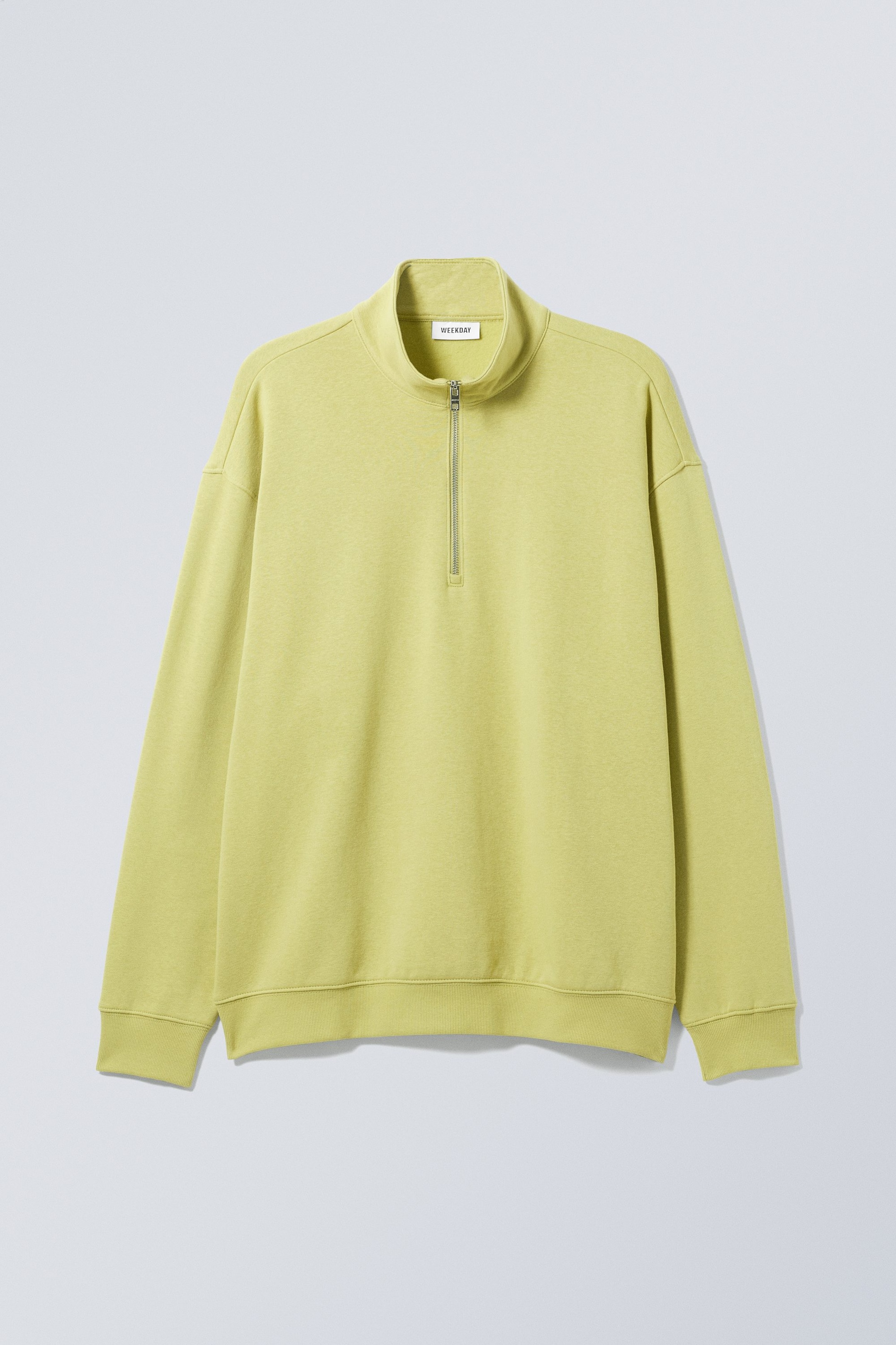 Dusty Yellow - Oversized Half-zip Sweatshirt - 0
