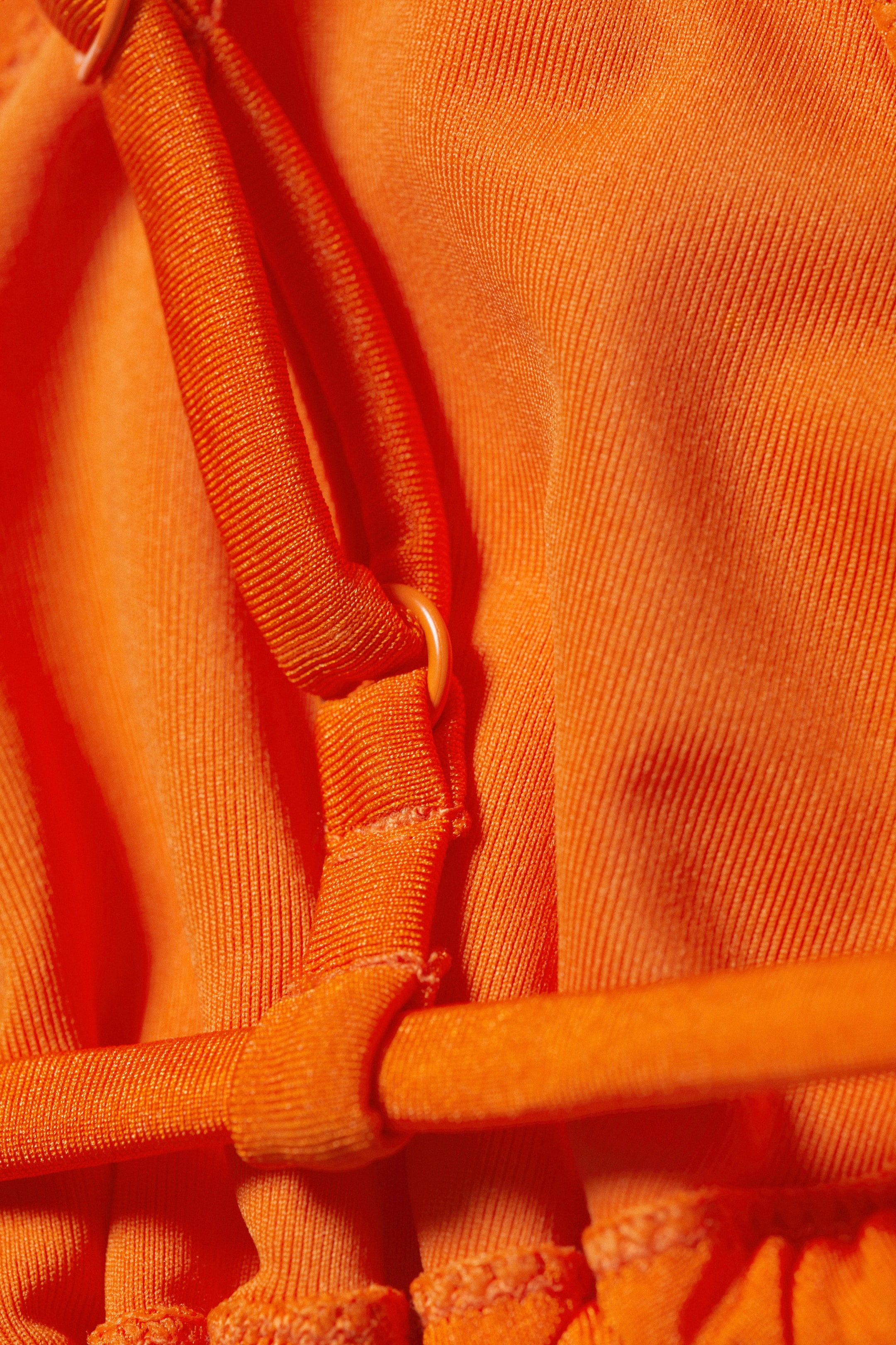 Bright Orange - Triangle Bikini Top - 2