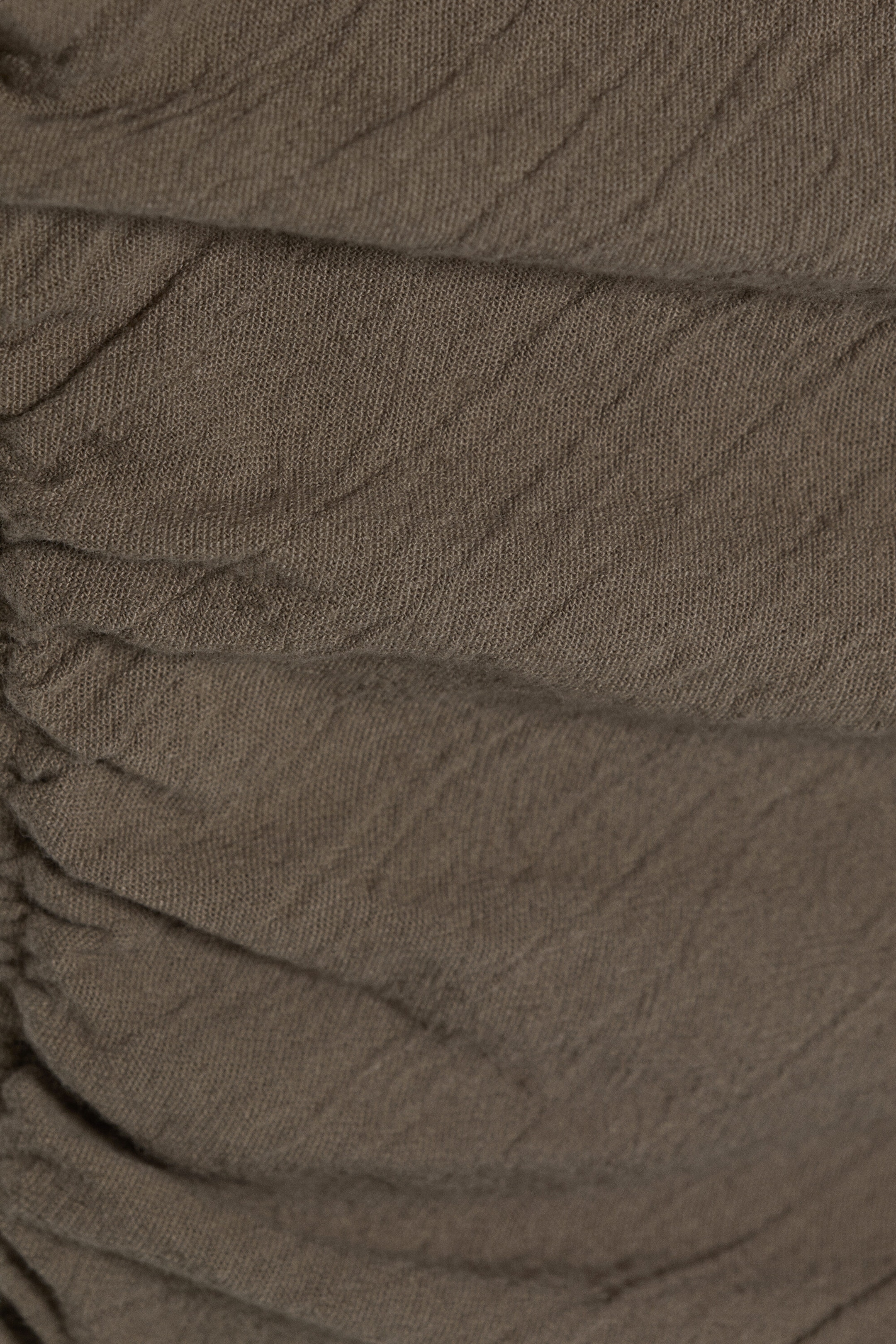 Dark Mole - Ruched Short-Sleeved Top - 2