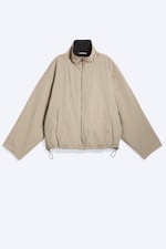 Beige poudré - Veste nylon oversize - 4