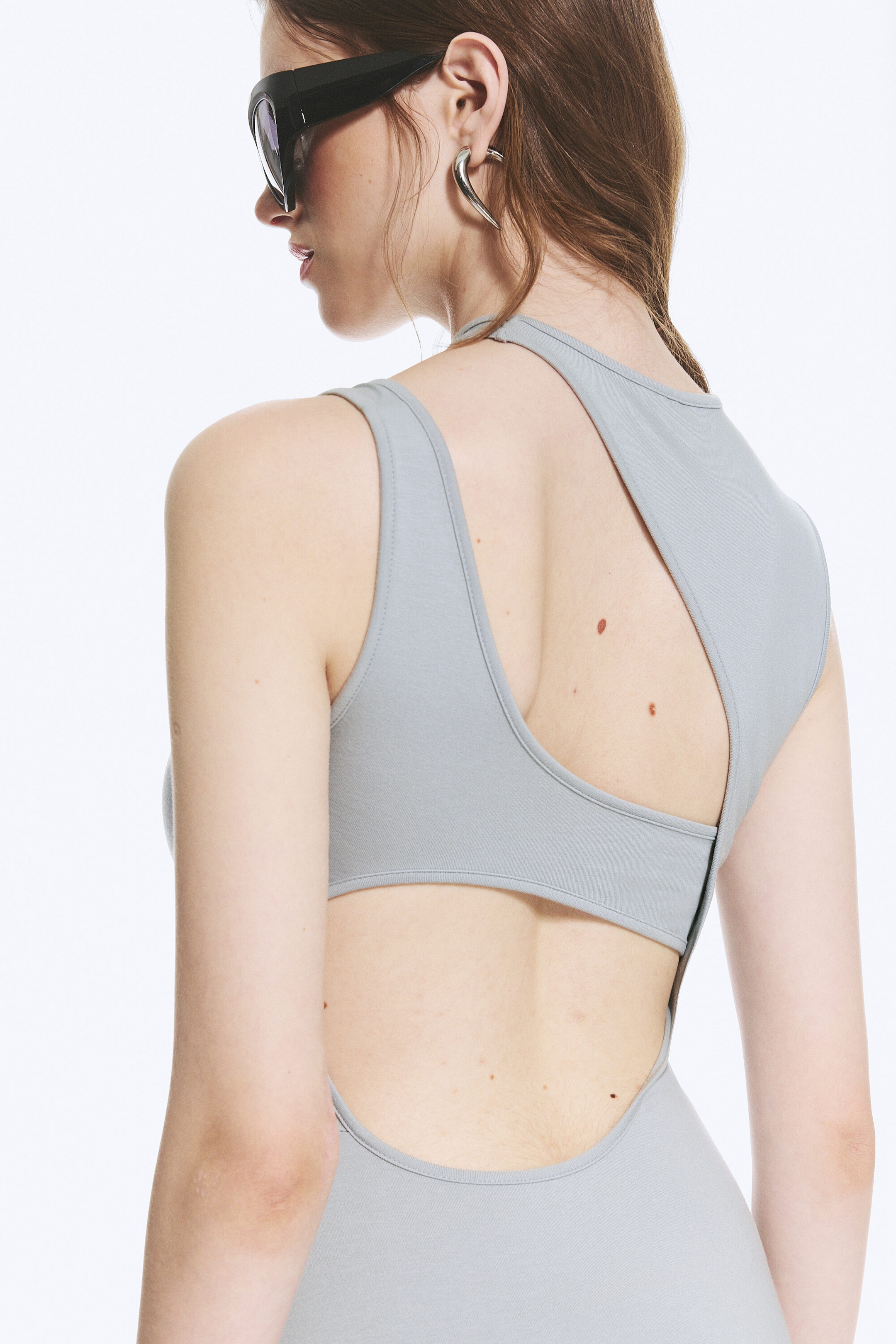 Light Dusty Grey - Cutout Maxi Dress - 4