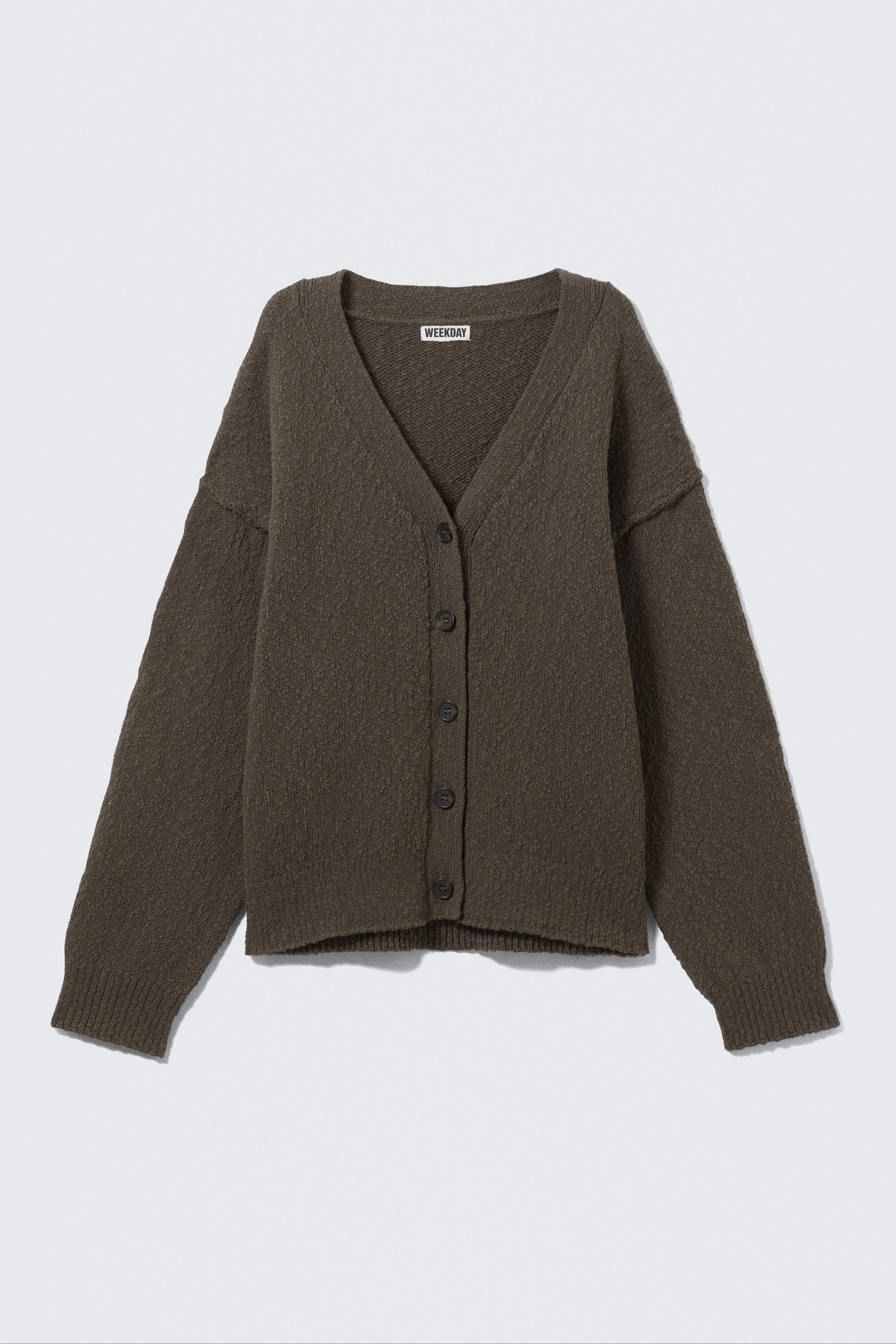 Dunkelgrau - Strickjacke aus Baumwolle - 3