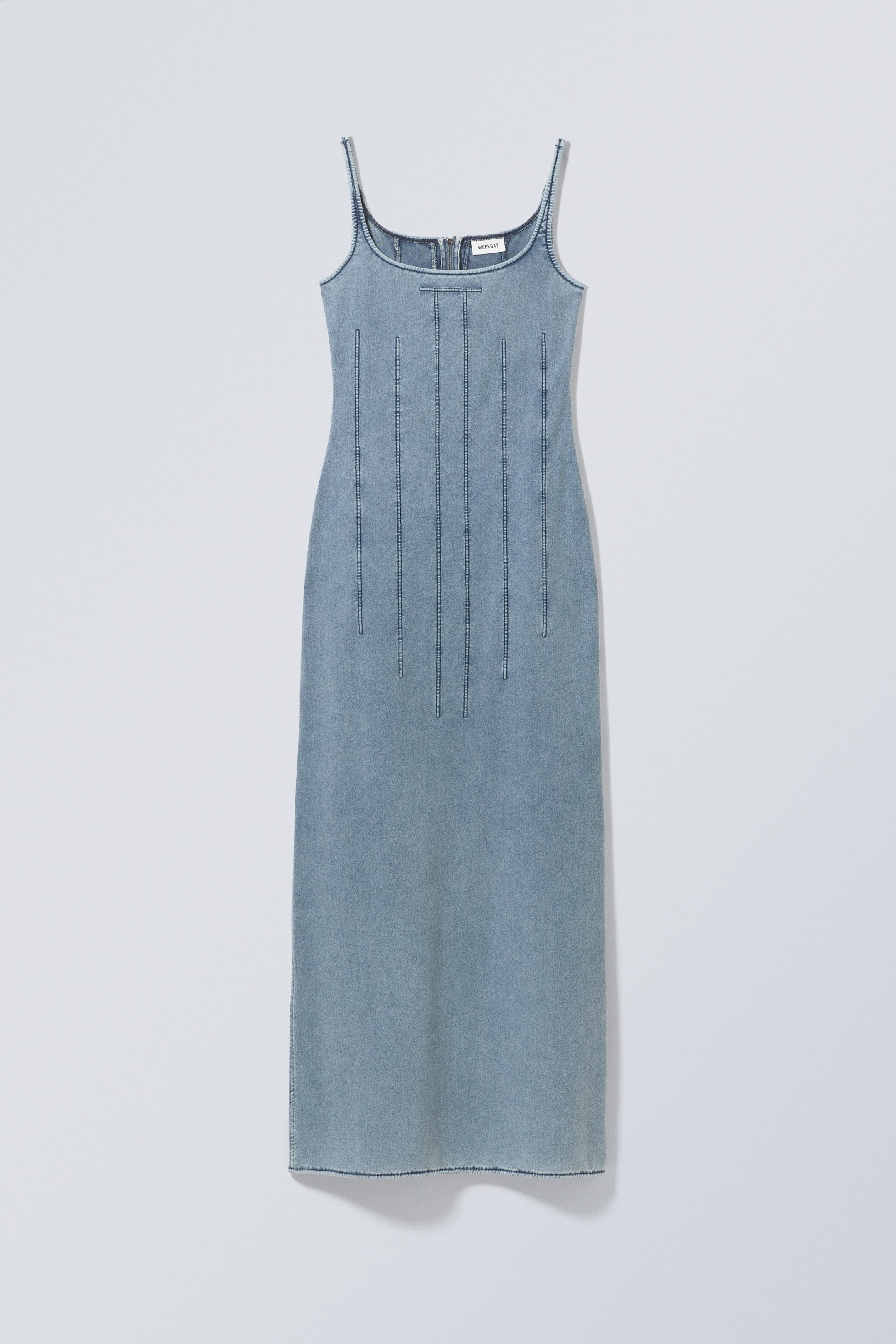 Washed Blue - Kelsey Corset Maxi Dress - 0