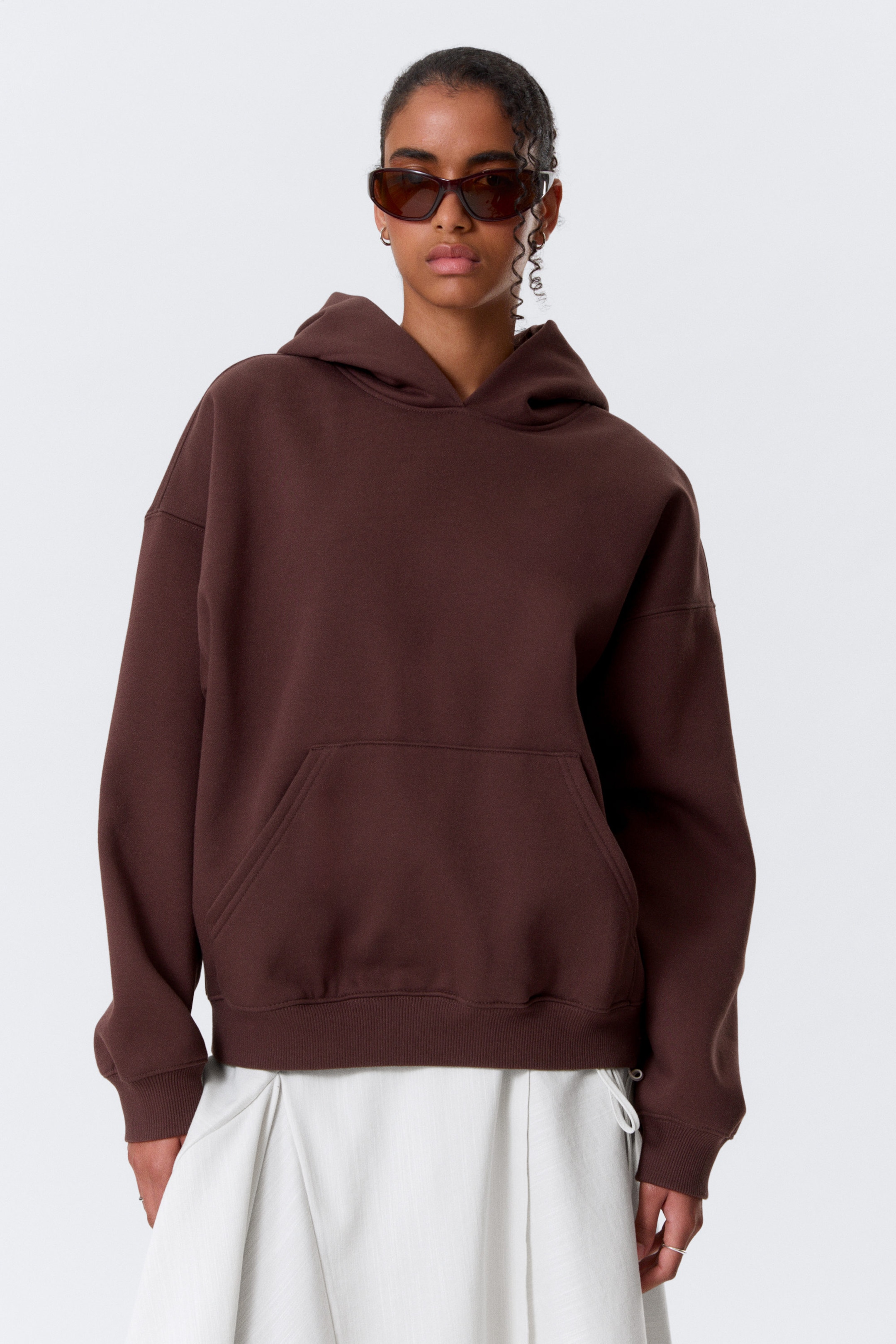 Dunkelrot - Schwerer Oversized-Hoodie - 1