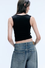 Black - Fitted Zip Corset - 3