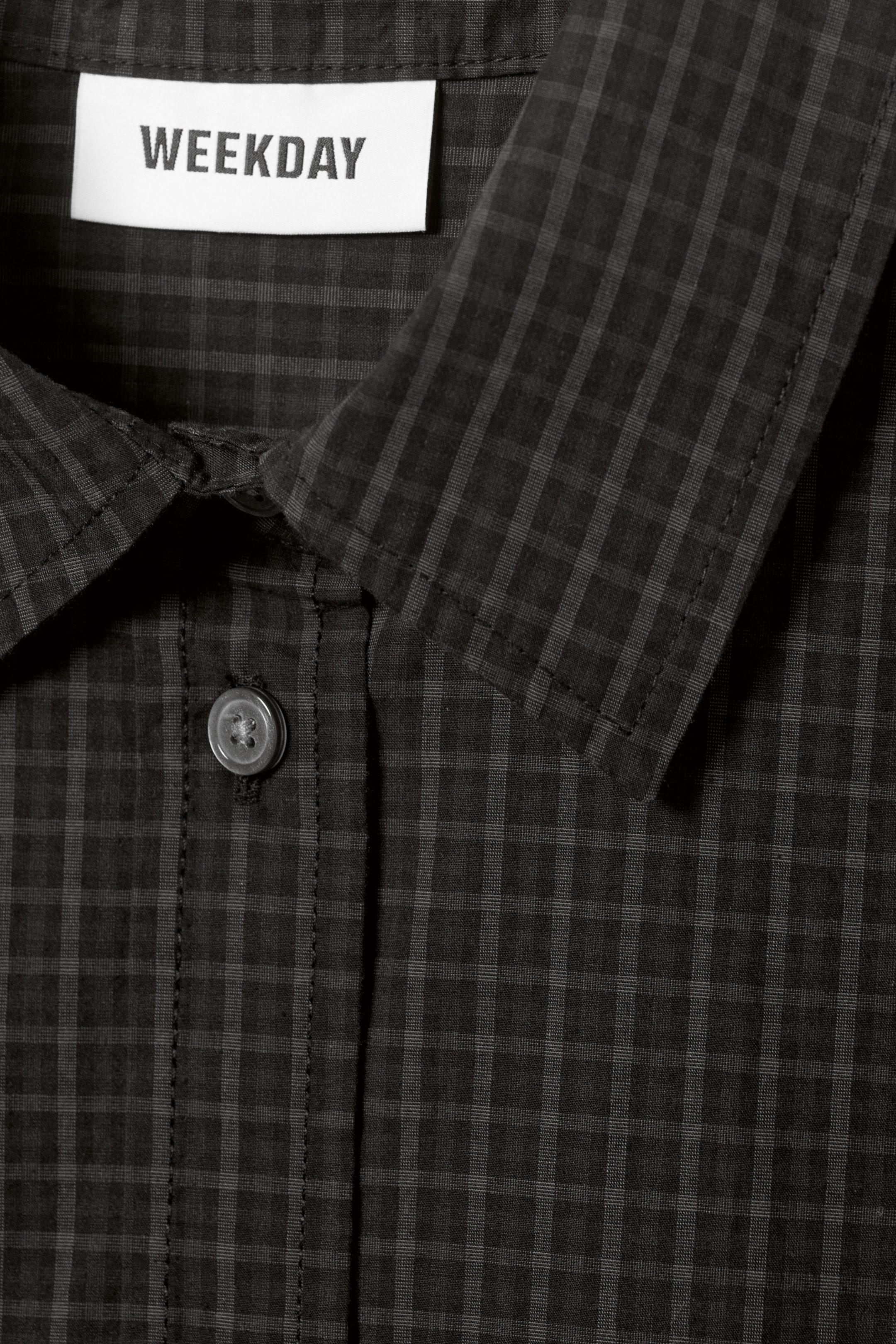 Dark Black - Regular Poplin Shirt - 1