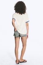 Light Dusty Beige - M Print - Graphic Printed Short-sleeved T-shirt - 4