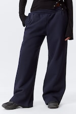 Dark Blue - Loose Long Heavyweight Sweatpants - 1