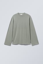 Dusty Grey - Oversized Long Sleeve T-shirt - 0