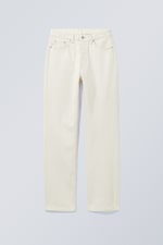 Ecru - Voyage High Straight Jeans - 0