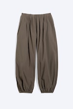 Dunkles Graubraun - Ballonhose aus Baumwolle - 4