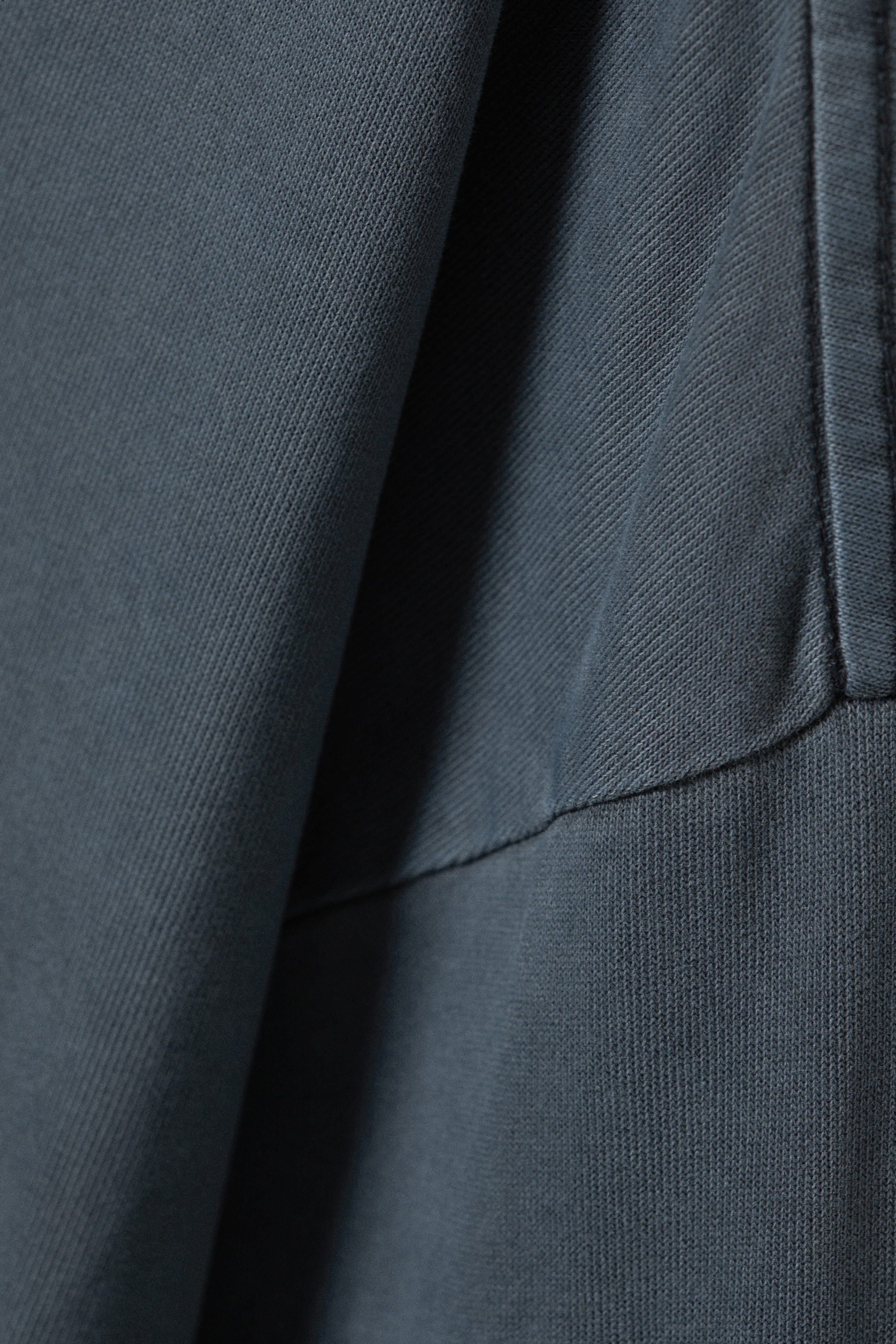 Washed Blue - Loose Boxy Long-Sleeved T-shirt - 4