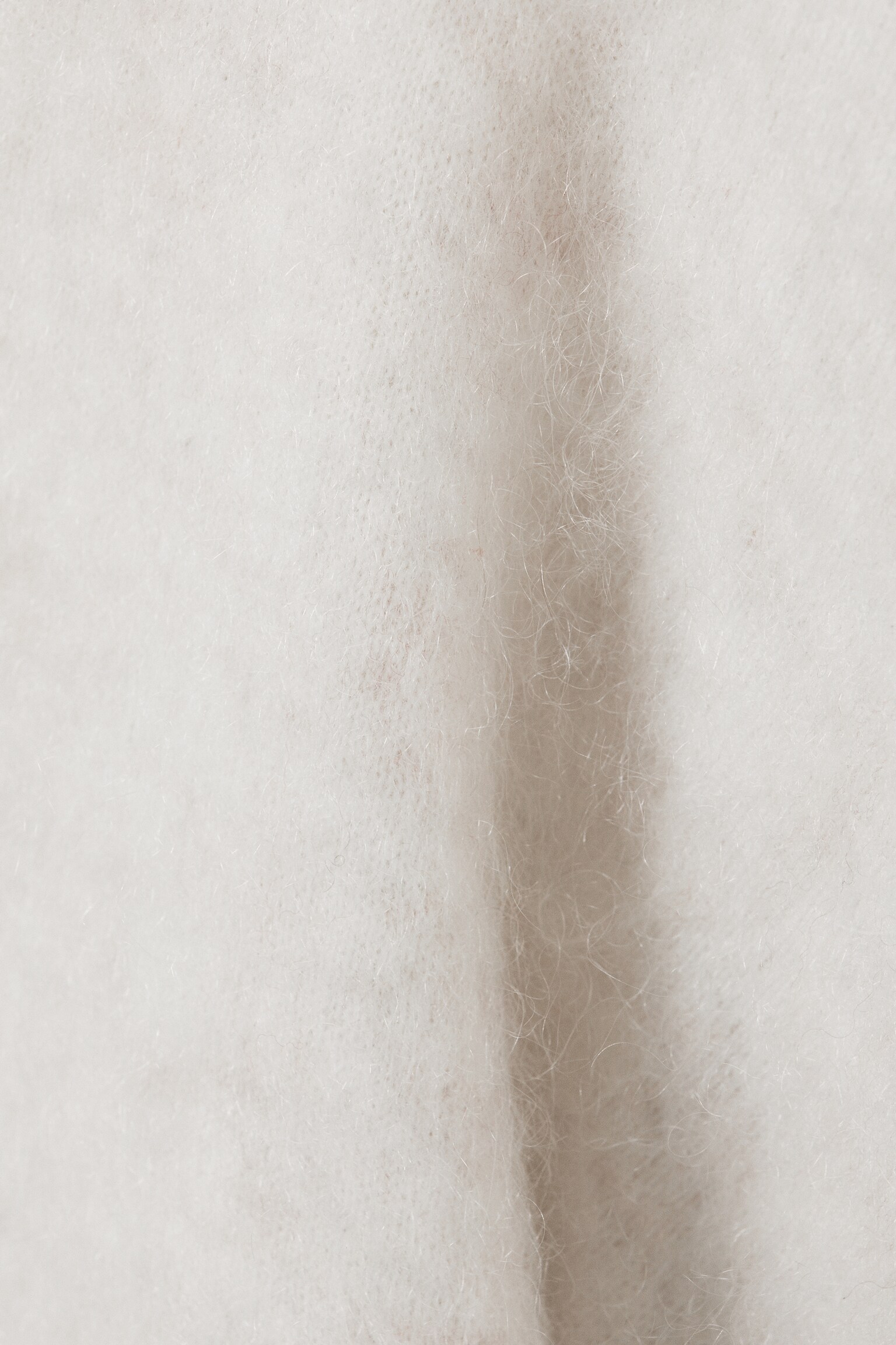 Pull oversize en maille de mohair - Blanc cassé - 4