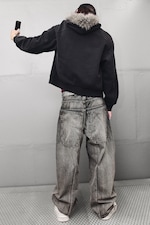 Smokey Black – svart - Dunno unisex løs Barrel-jeans med lavt liv - 8