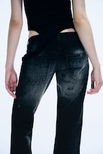 Washed Mid Black - Energy low waist bootcut jeans - 1