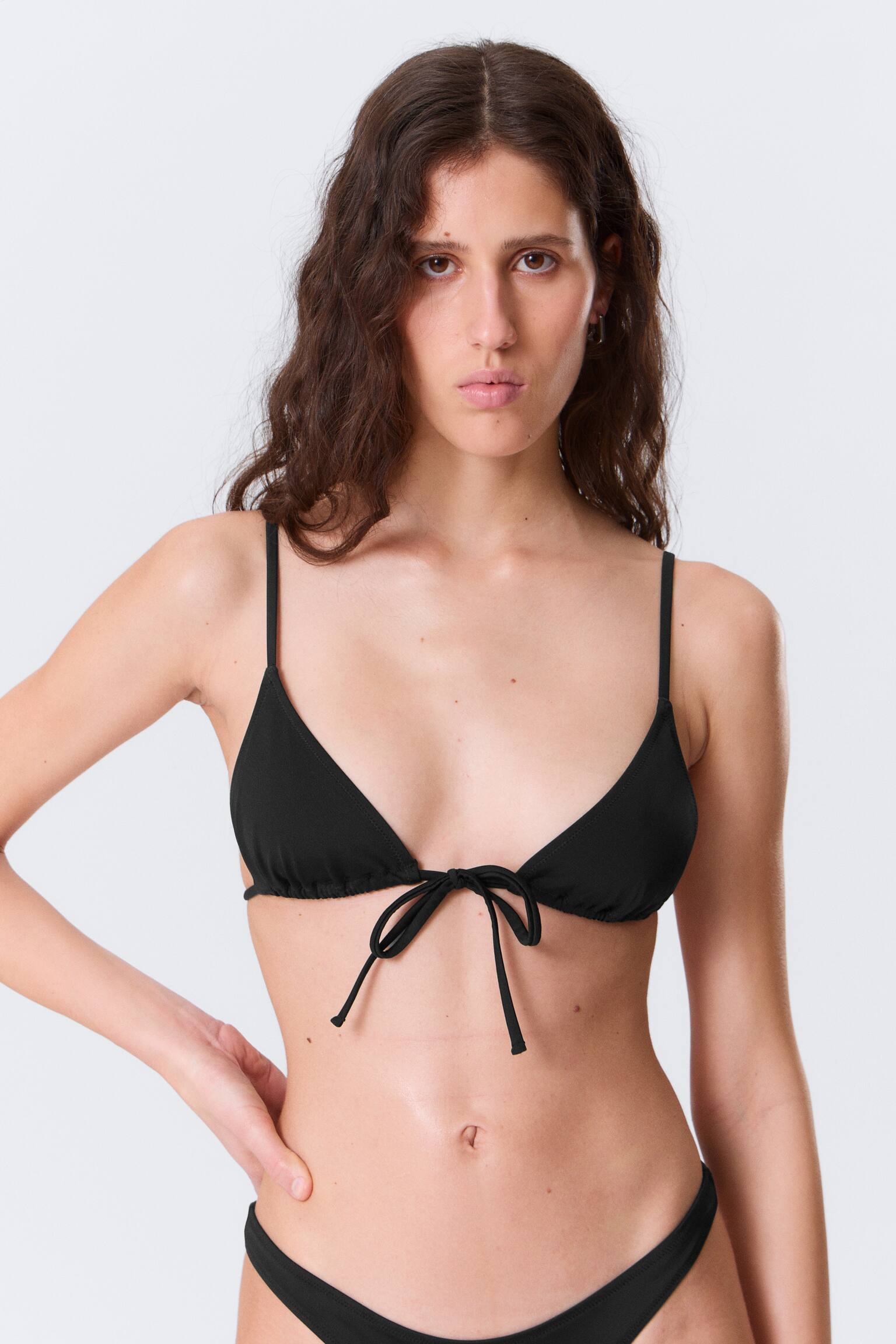 Triangel-Bikinioberteil - Schwarz/Pink/Dunkelgrau/Dunkelgrün - Schimmer - 4