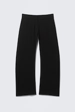 Black - Low-Rise Loose Barrel Suiting Trousers - 6