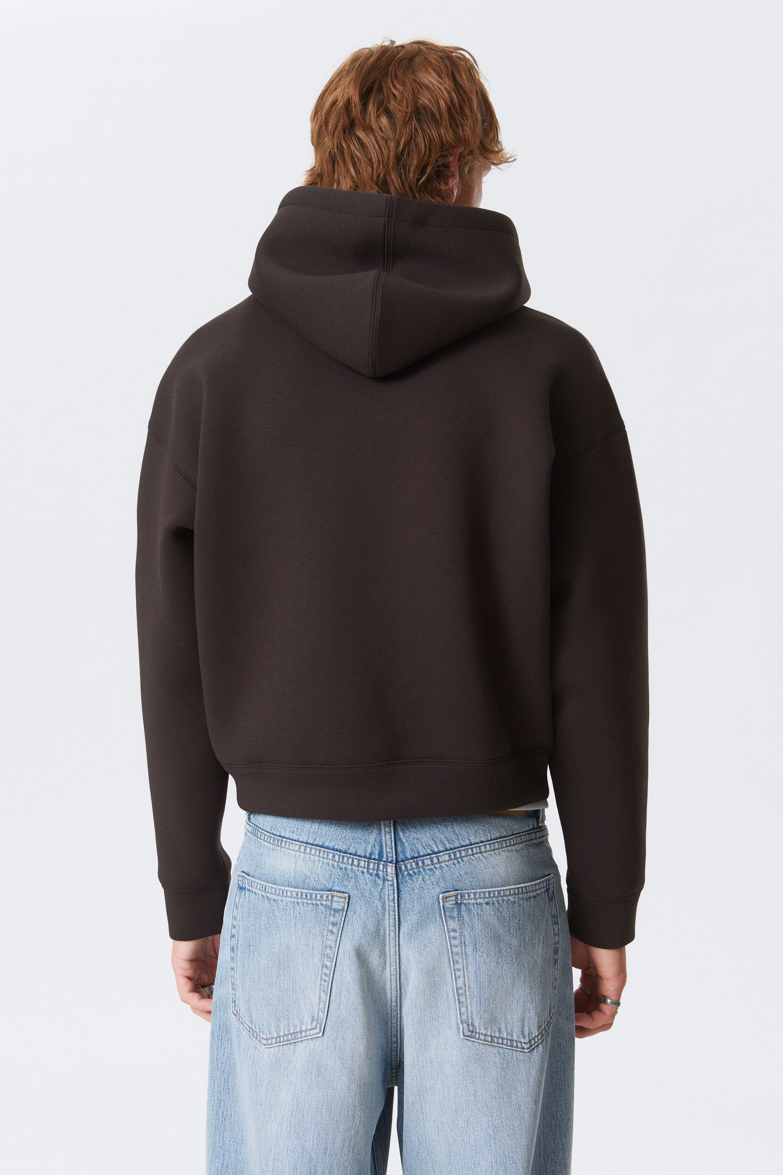 simon scuba zip hoodie - Dark Brown | Weekday WW