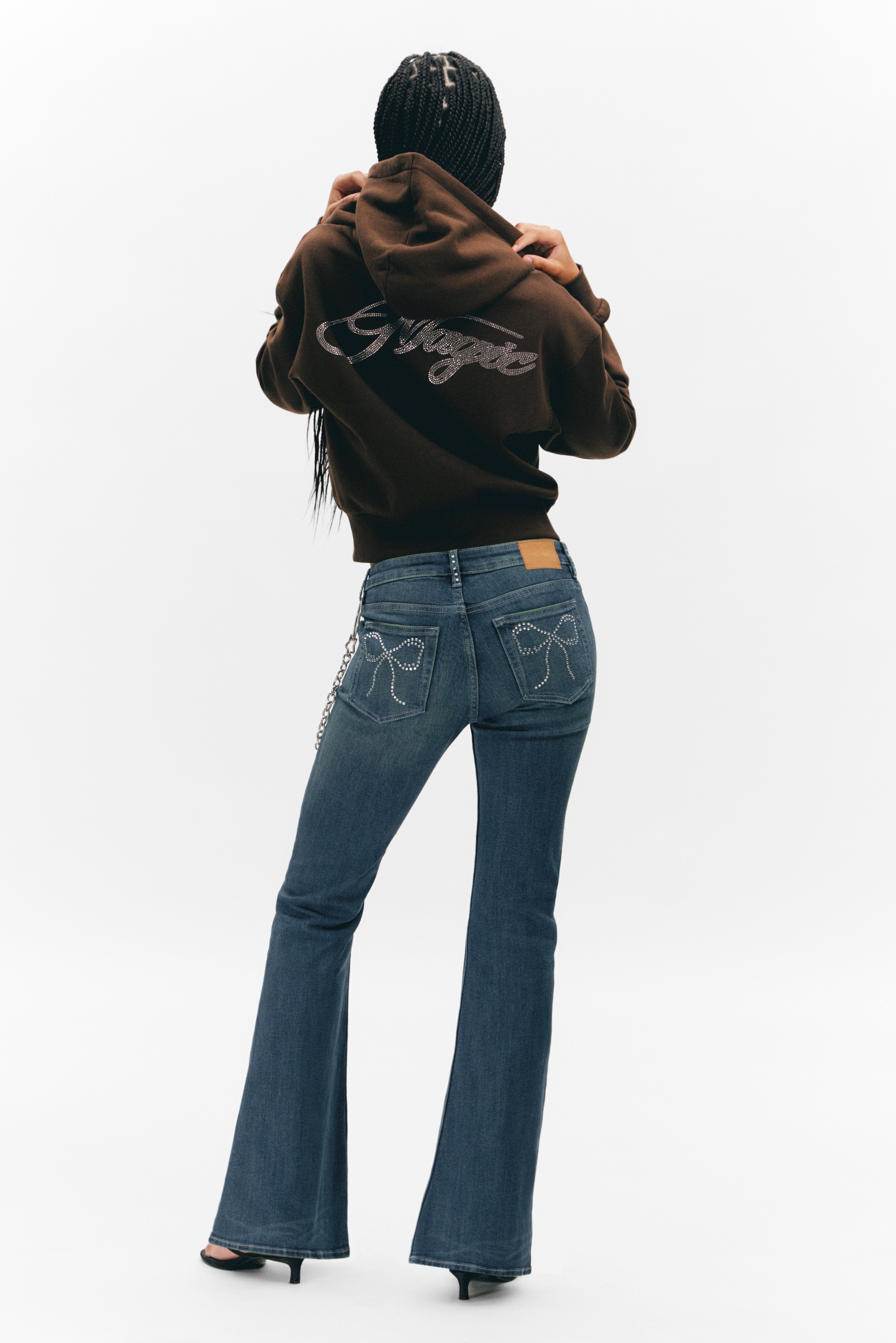 Ver imagem maior: Hoodie com Fecho Curto - Castanho Escuro - Magic - SENHORA | H&M PT 4