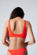 Bright Orange - Sporty Bikini Top - 2