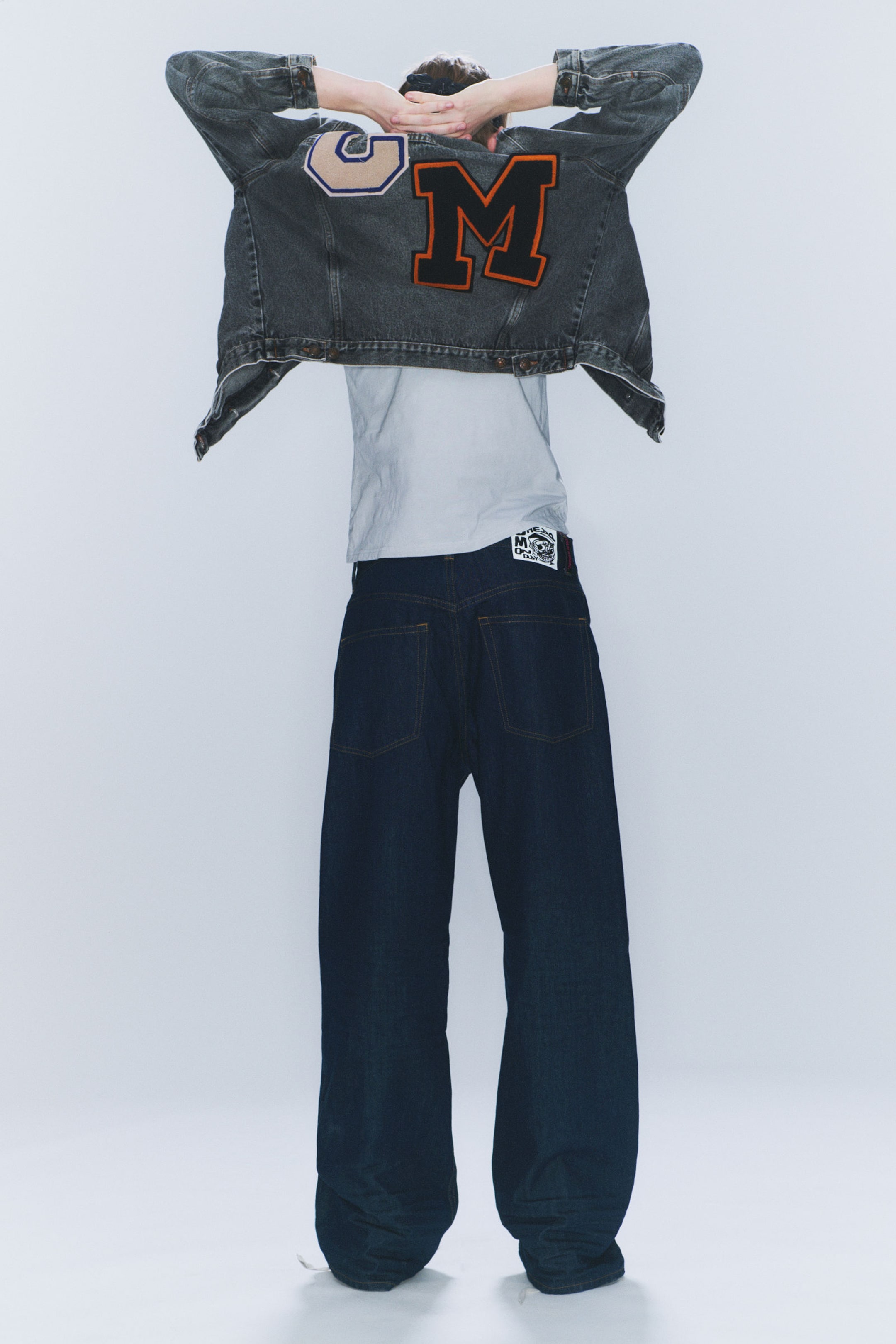 Blå - Looser Regular Waist Loose Straight Jeans - 2