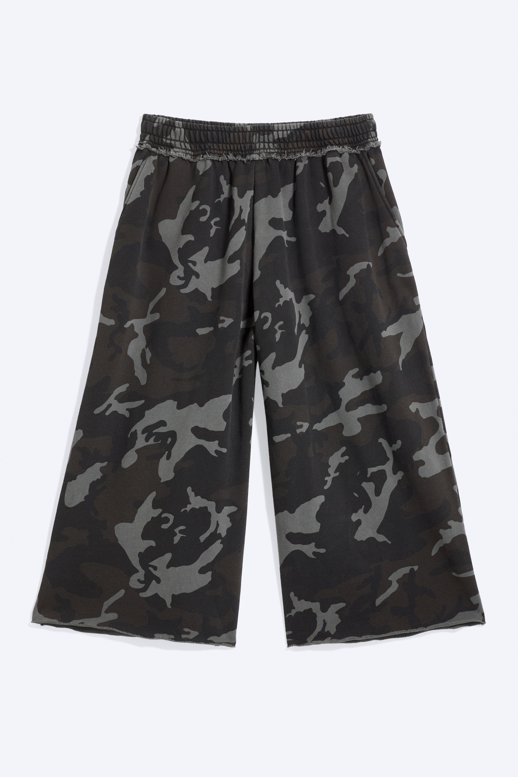 Pantalon 7/8 en éponge - Vert kaki foncé - camouflage/Noir/Mélange gris clair poudré